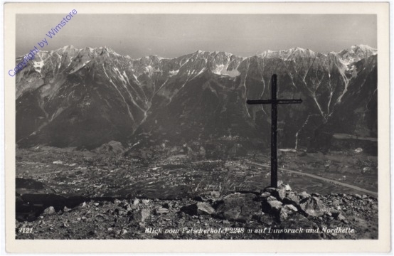 Innsbruck, Blick vom Patscherkofel auf Innsbruck und Nordkette