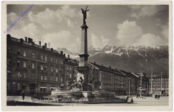 Innsbruck, Bahnhofsplatz gegen Nordkette