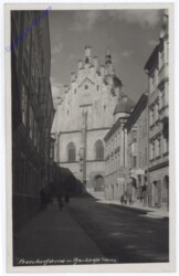 Schwaz, Franz Josefstrasse mit Pfarrkiche