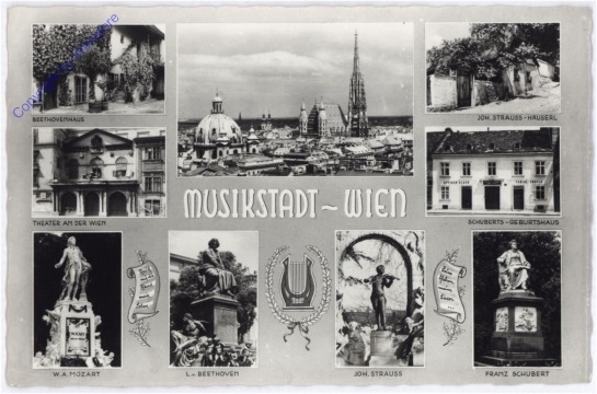 ak178373 Wien, Multiansicht Musikstadt