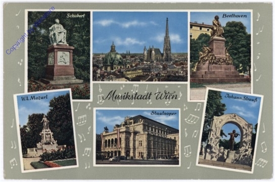 ak178374 Wien, Multiansicht Musikstadt