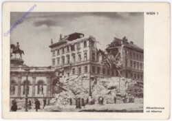 Wien 1, Serie "Verwüstetes Wien": Albrechtsrampe mit Albertina