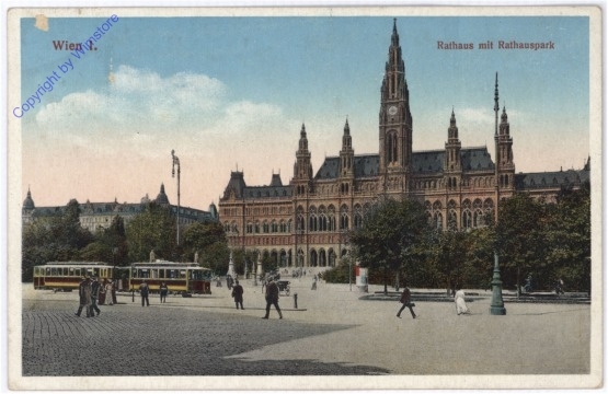 Wien 1, Rathaus mit Rathauspark