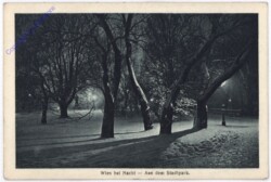 Wien 1, Stadtpark bei Nacht