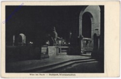 Wien 1, Stadtpark bei Nacht, Wientalabschluss
