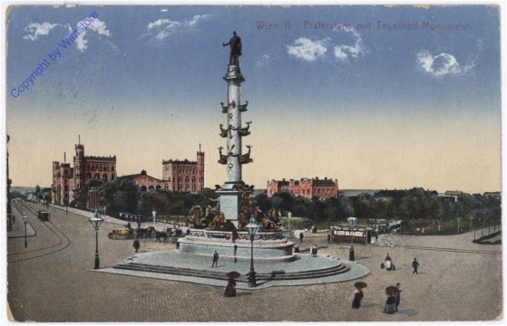 Wien 2, Praterstern mit Tegetthoff-Monument
