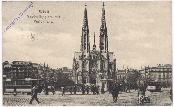 Wien 9, Maximilianplatz mit Votivkirche