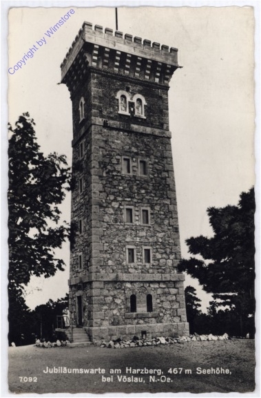 Bad Vöslau, Jubiläumswarte am Harzberg
