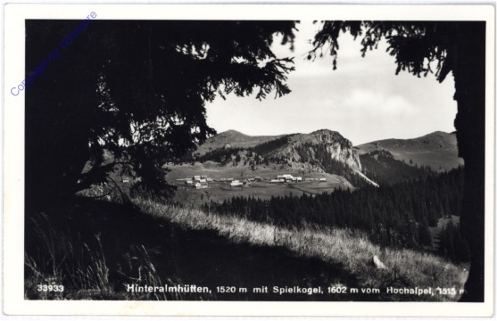 Lilienfeld, Hinteralmhütten mit Spielkogel