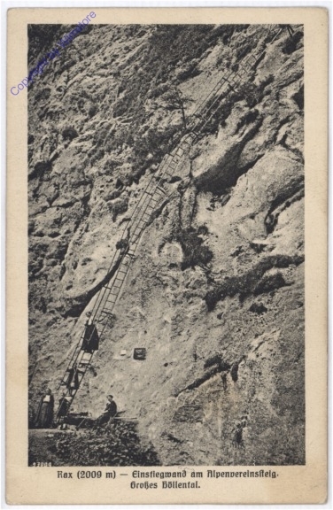 Rax, Einstiegwand am Alpenvereinsteig