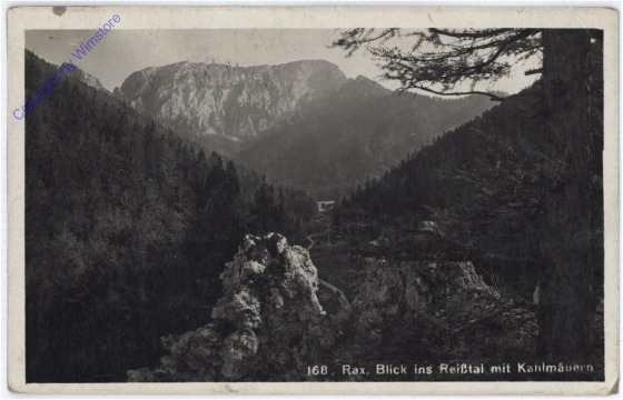 Rax, Blick ins Reißtal mit Kahlmäuern