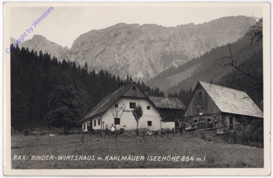 Rax, Binder-Wirtshaus m. Kahlmäuer