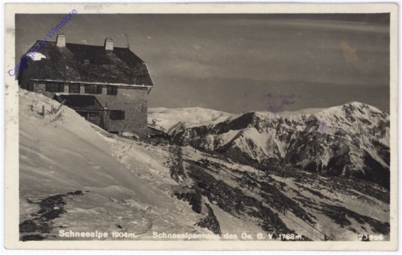 Schneeberg, Schneealpenhaus