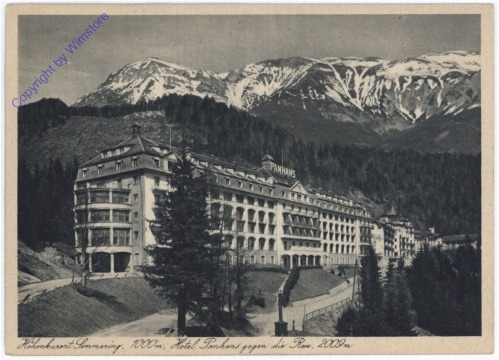 Semmering, Hotel Panhans gegen die Rax