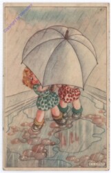 Unterm Regenschirm