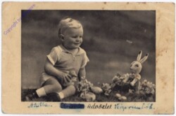 Kleinkind mit Hase