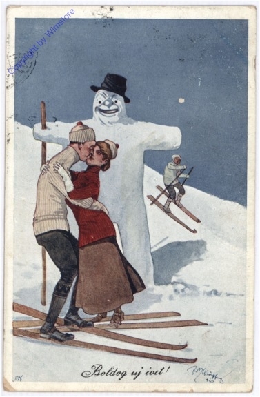Ein Kuß vorm Schneemann
