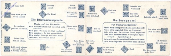 Briefmarken-Sprache -Gutferngruss!