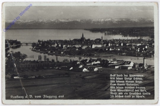 Konstanz, vom Flugzeug aus