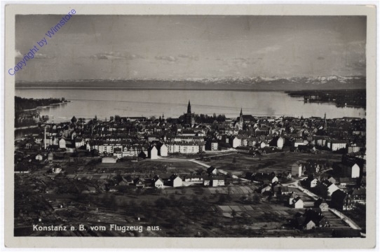 Konstanz, vom Flugzeug aus
