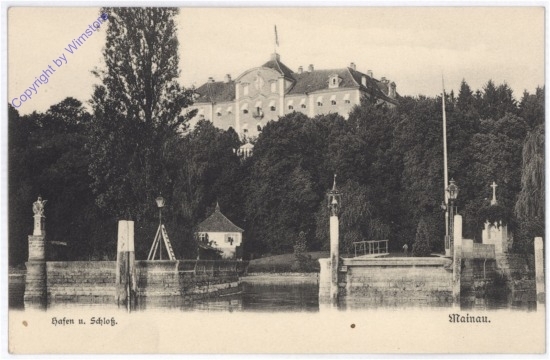 ak180434 Mainau, Hafen u. Schloß