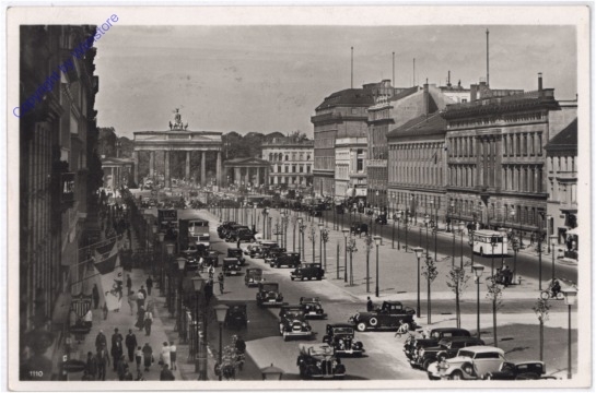 ak180465 Berlin, Unter den Linden mit Brandenburger Tor