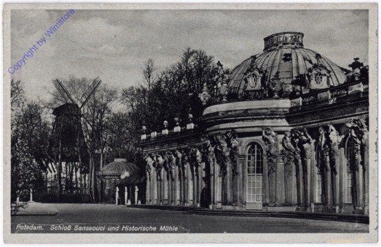 Potsdam, Schloss Sanssouci und historische Mühle