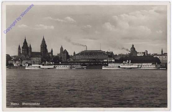 ak180482 Mainz, Rheinansicht