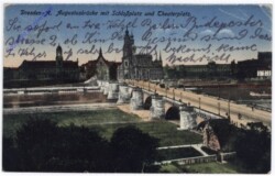 Dresden, Augustusbrücke mit Schlossplatz