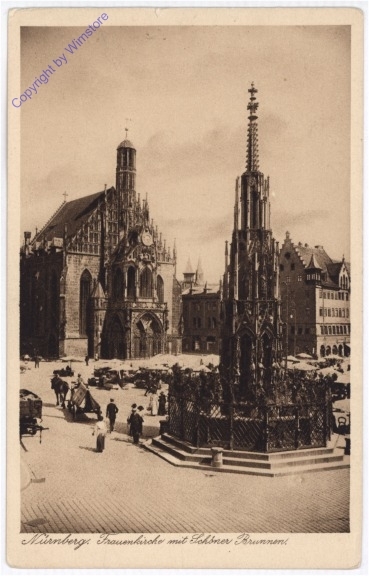 Nürnberg, Frauenkirche mit Schöner Brunnen