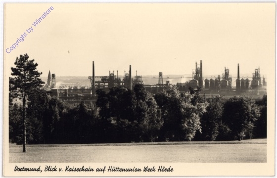 Dortmund, Blick v. Kaiserhain auf Hüttenunion Werke Hörde