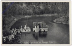 Alt-Völtau, Kirche unter dem Wasserspiegel des Stausees