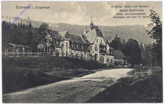 Eichwald i. Erzgebirge, Hotel und Pension B.  Zizka