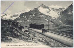 ak181644 Berninabahn, gegen Piz Palü und Cambrena