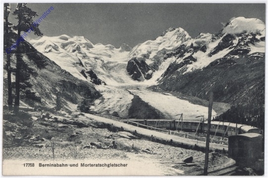 ak181645 Berninabahn, und Morteratschgletscher
