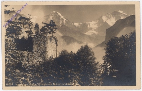 ak181678 Interlaken, Ruine Unspunnen, Mönch, Jungfrau