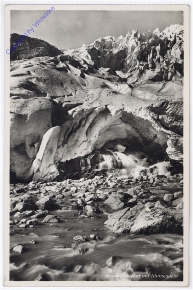 ak181685 Rhonegletscher, mit Quelle