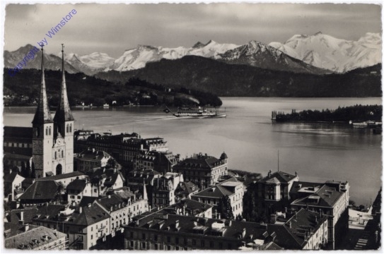 ak181744 Luzern, mit den Alpen