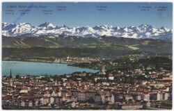Zürich, und die Alpen