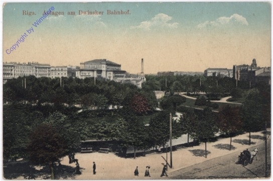 Riga, Anlagen am Dwinsker Bahnhof