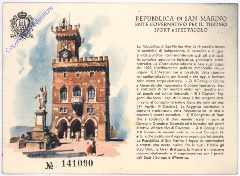 ak181969 San Marino, Eintrittskarte