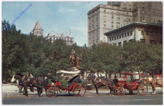 New York: New York City, Horse Drawn Carriages on 59th street