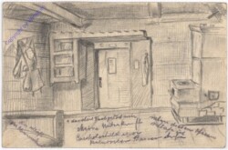 Feldpostkarte, Zimmerzeichnung