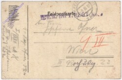 Feldpostkarte, Zimmerzeichnung
