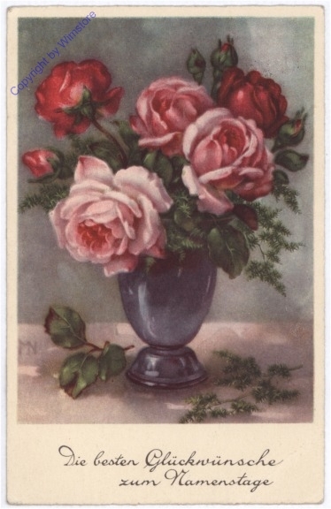 ak182336 Rosen in Vase, Namenstag