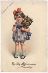 Mädchen mit Blumen, Namenstag