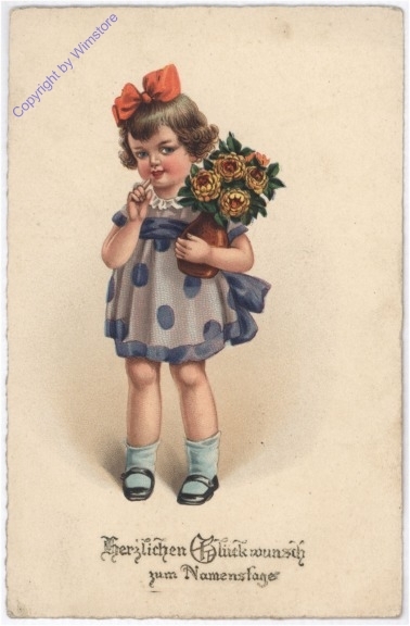 Mädchen mit Blumen, Namenstag