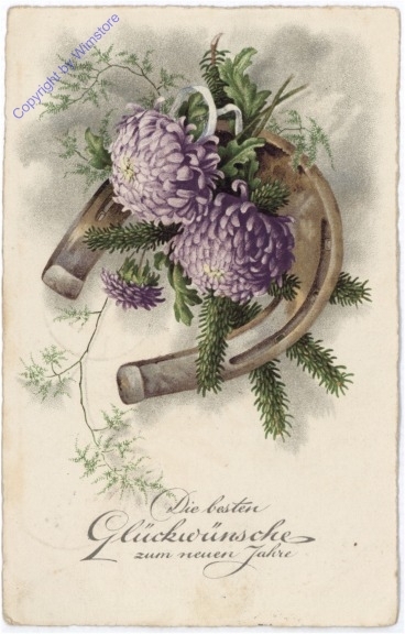 ak182353 Hufeisen mit Blumen