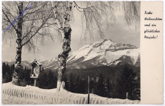 Verschneite Aussicht