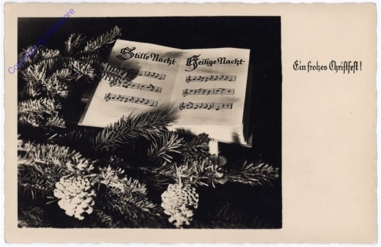 Zweige mit dem Weihnachtslied